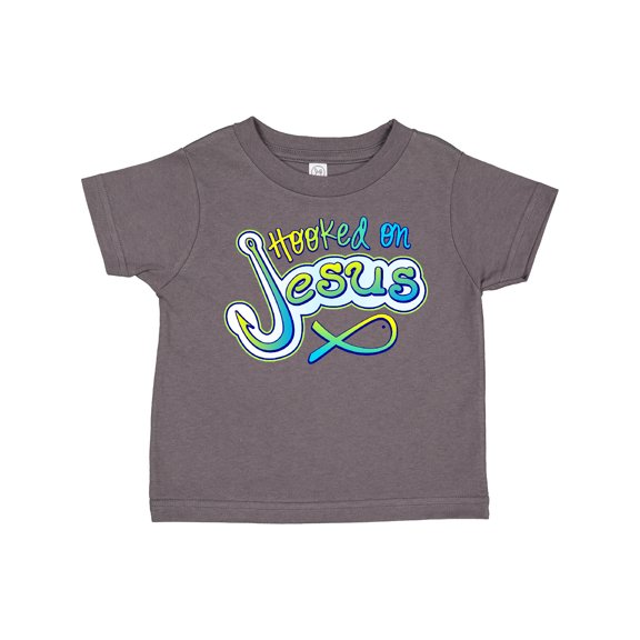 Inktastic Hooked on Jesus Christian Boys or Girls Toddler T-Shirt