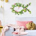 thumbnail image 3 of Spring Summer Wreath for Front Door, 16.93" Artificial Fish Shaped Wreath with Eucalyptus Leaves Pink Egg and Flower for Home Farmhouse Indoor Outdoor Wall Decor, 3 of 5