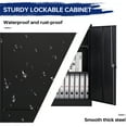thumbnail image 5 of AUHUP 35" Metal Cabinet with 2 Adjustable Shelves, Home Office Storage Cabinets with Locking Doors, File Cabinet for Warehouse,Garage (Black), 5 of 8