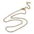 thumbnail image 1 of Ion Plating(IP) 304 Stainless Steel Cable Chain Necklace Real 18K Gold Plated 15.98 inch(40.6cm), 1 of 3