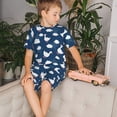 thumbnail image 4 of Fotbe Cute Goose On Blue Sky Pijama Estampada de 2 Piezas para Niños – Ropa de Dormir de Manga Corta Cómoda para Niños y Niñas, Camiseta y Shorts de Algodón-Small, 4 of 6