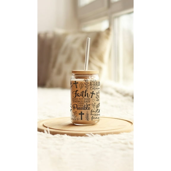 Faith and God Glass Cup