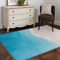thumbnail image 3 of Blue Beige Ombre Coastal Area Rugs 3'x5', Washable Small Throw Rugs for Living Room Bedroom, Summer Beach Seaside Vacation Indoor Outdoor Rug Non-Slip Low Pile Carpet Runner Reversible Floor Mats, 3 of 8