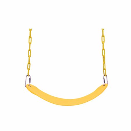 Cottcuboaba Swing Seat With Heavy Duty Chain Outdoor Playground Swing Set Accessories Replacement Yellow