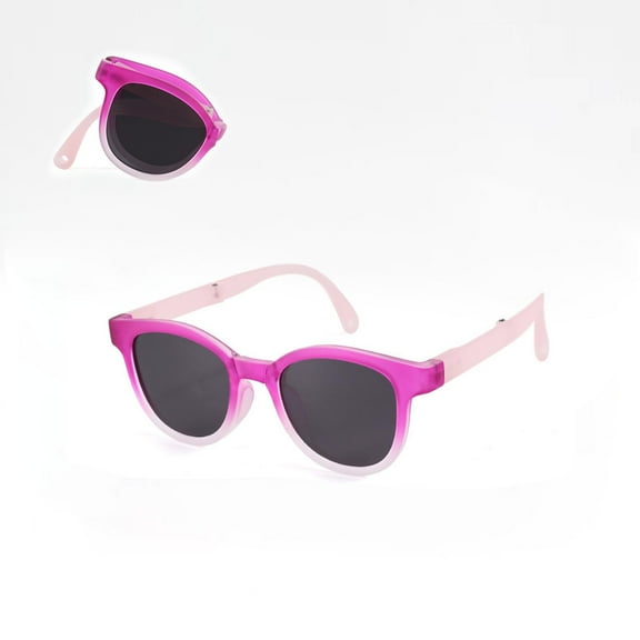 Frwgonr Polarized Kids Sunglasses for Girls Boys, Outdoor Beach Eyewear UV Protection for Children Purple, Size 2T-12