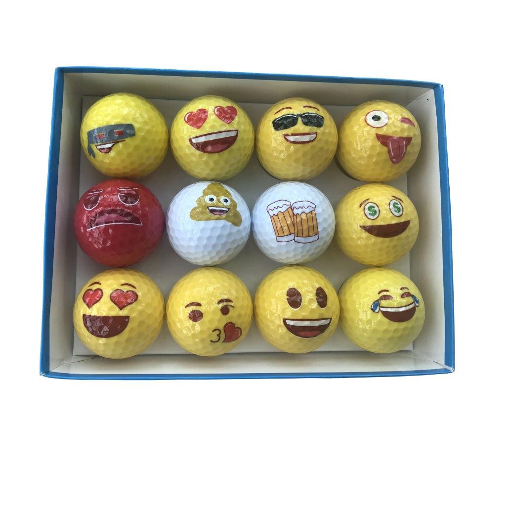 Elegantoss 12 pack Emoji Golf Balls Set, Unique Play & Practice Golf