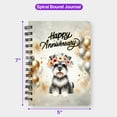 thumbnail image 5 of Happy Anniversary Schnauzer Celebrates Wedding Love Family Party Spiral Bound Journal Miniature Schnauzer Dog Lover 5x7in Spiral Notebook - 01015, 5 of 5