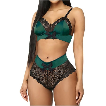 

Patlollav Womens Lace Vest Hollow Mesh See-Through Push Up Sexy Underwear Lingerie Rollback and Clearance