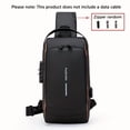thumbnail image 6 of [Anti-Theft Backpack] High-Capacity Adjustable Crossbody Backpack | Men's, Anti-Theft Password Lock, Durable Fabric, Multi-Compartment Design, Secure Zipper Closure, Secure Travel Bag - Black, 6 of 10