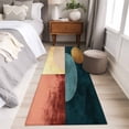 thumbnail image 4 of 2'x6' Rug Runners for Hallways Kitchen, Abstract Boho Non Slip Entryway Beside Floor Carpet Runner, Modernpatchwork Colorful Circle Washable Laundry Room Bedroom Throw Rugs Mat for Family Pet, 4 of 8
