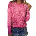 thumbnail image 1 of Hauts à Manches Longues pour Femmes T-Shirts Imprimés Décontractés Amples à Col Rond à Manches Longues Hauts Blouse T-Shirts à Manches Longues pour Femmes T-Shirts Longs pour Femmes Blouses à Manches Longues pour Femmes, 1 of 3