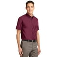 thumbnail image 4 of Port Authority Tall Short Sleeve Easy Care Shirt-2XLT (Burgundy/ Light Stone), 4 of 4