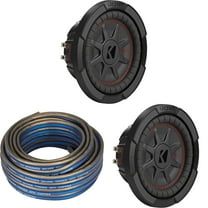 Kicker (2) 48CWRT84 CompRT 8" Subwoofer, DVC, 4-ohm - Includes Speaker Wire