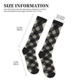 thumbnail image 5 of Socks Calf Pressure Socks Breathable Moisture Absorbent 11.8in×7.9in Full Print Designed For Hiking Walking Sports Argyle Plaid Dimgray_95746_1 3 Black, 5 of 8