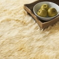 thumbnail image 3 of SAFAVIEH Sheep Skin Tiana Animal Area Rug, Champagne, 3'7" x 6', 3 of 8
