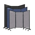 thumbnail image 2 of Versare&nbsp;QuickWall&nbsp;Folding Portable Partition&nbsp;Black Frame | 3 Panels | 8'4" x 7'4" Lime Green Fabric, 2 of 7
