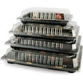 thumbnail image 5 of EcoQuality Black Sushi Trays with Lids 6.5 x 5.5 inch - Disposable Sushi Container Packaging Box with Cover Take Out Boxes Black Plastic To Go Containers Set Entrees Appetizers Desserts (50), 5 of 5