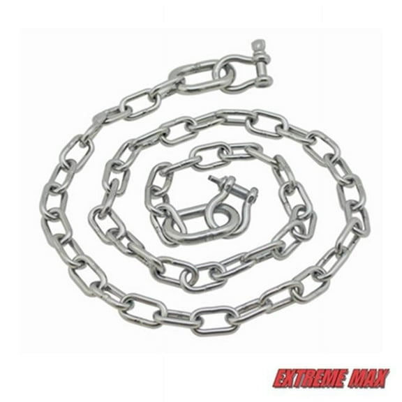 Extreme Max  0.312 in. x 5 ft. Stainless Steel Anchor Chain
