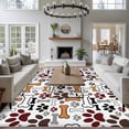 thumbnail image 3 of 6x9 Area Rugs for Living Room, Dog Claws Non Slip Area Rugs for Kitchen Bedroom Entryway, Pet Cat Cartoon Cute Animal Bone Pawprints Washable Carpet Runner Rug Floor Mats for Bedroom Home Decor, 3 of 8