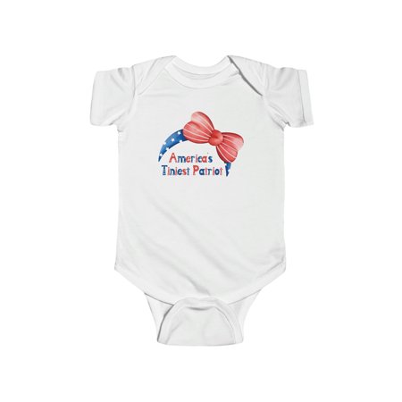 

America s Tiniest Patriot | Baby Girl 4th of July Onesie | Patriotic Baby