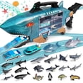 thumbnail image 1 of Camión de juguete Grain Shark con LED, música con 2 camiones de juguete y 2 coches, 1 of 6