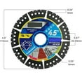 thumbnail image 6 of 4.5" 115mm Diamond Multi-Purpose Saw Blades, 2025 New All Purpose Diamond Saw Blades, Concrete Saw Blade for Block, Brick, Cutting Tiles, Concrete, Steel PVC Pipes, Dry/Wet Cutting, 6 of 6