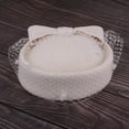 thumbnail image 1 of Sombrero fascinador Yinane de Fieltro de Lana Vintage para Mujer blanco, 1 of 8