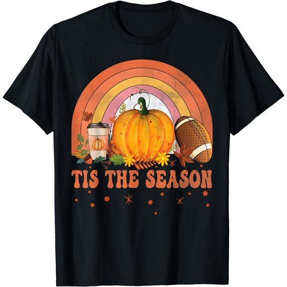 Tis The Season Autumn Black Short Sleeve T-Shirt Gift Unisex