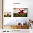 thumbnail image 4 of Elephant Stock Brown Texas Longhorn Wall Art - Horizontal Canvas Wall Art - Living Room Wall Decor - Animal Canvas - Gray And Green Decor - 12" x 8", 4 of 8