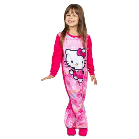 Hello Kitty Girls' Pajama Union Suit Soft Fleece Sleeper - Walmart.ca
