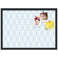 thumbnail image 2 of PinPix 28x20 Custom Cork Bulletin Board Ikat Light Blue Poster Board Has a Fabric Style Canvas Finish, Framed in Ikat Light Blue, by ArtToFrames (PinPix-1633), 2 of 5