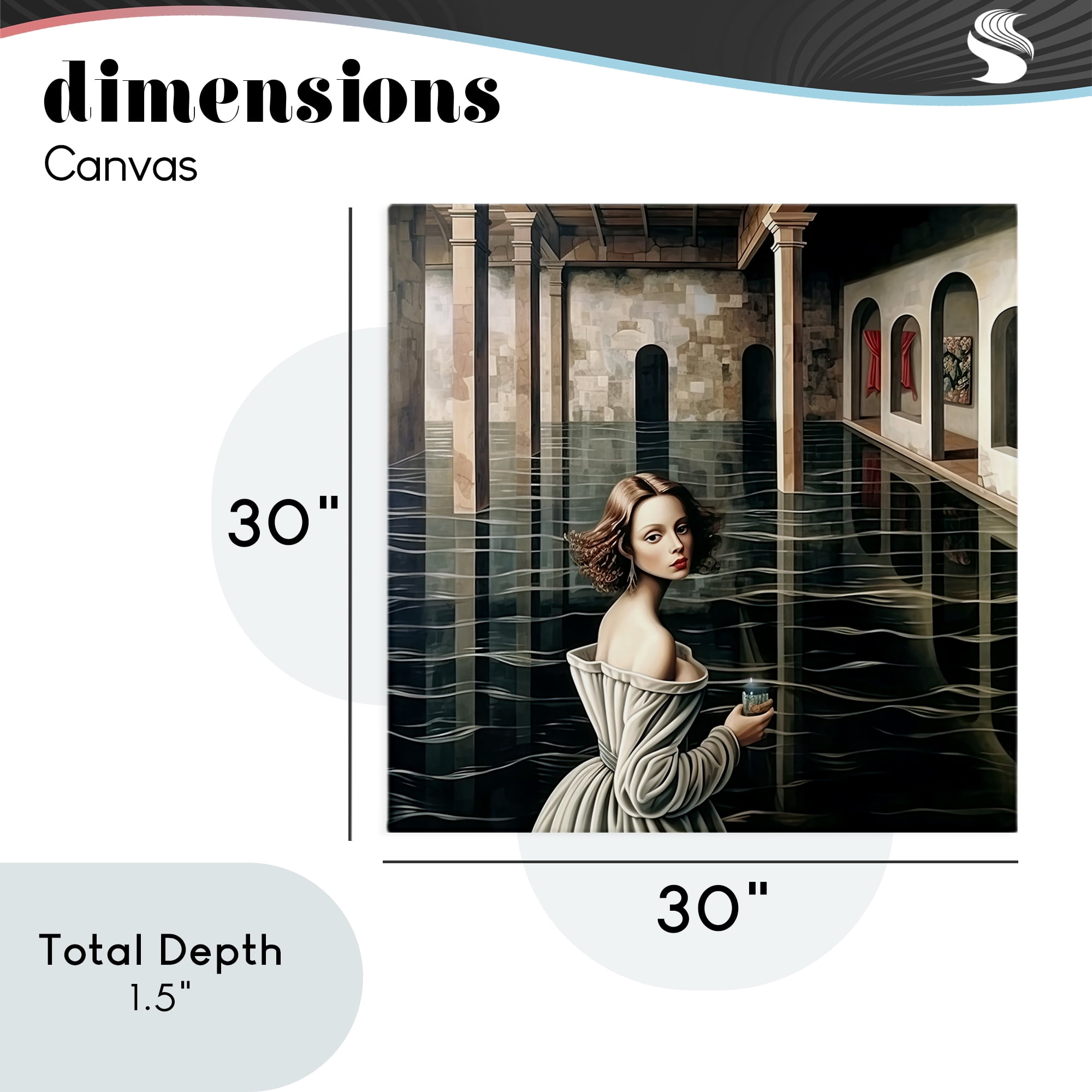 Portal Of Reflections Canvas Wall Art, design by Sasha