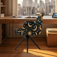 thumbnail image 3 of Xoenoiee Sun Moon Star Print Dining Room Chair Cover Velvet Curved Accent Chair Cover Armchair Cover Wingback Chair Protector Office Chair Cover for Kitchen Living Room, 3 of 7