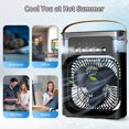 thumbnail image 3 of Portable Air Conditioners, Brochao Personal Air Cooler with Timer, 3 Speeds & 7 Colors Nightlight, USB Mini Cooler Fan for Bedroom, Office, Quiet, Black, 3 of 9