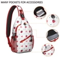 thumbnail image 2 of Chest Bag Crossbody Shoulder Bag Adjustable Shoulder StrapHiking Sling Backpack for Hiking Dating Gym Cycling Working Strawberry, 2 of 6