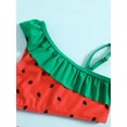 thumbnail image 4 of Toddler Kid Baby Girl 2 Piece Swimsuit Watermelon One Shoulder Tops with Briefs Bikini Set Summer Bathing Suits Swimwear, 4 of 6