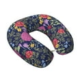 thumbnail image 2 of Gaeub Floral Print Memory Foam Travel Pillow,U-Shaped Neck Pillow,Head Neck Support Airplane Pillow,Flight Pillow for Traveling,Car,Home,Office,Washable Cover, 2 of 8