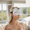 thumbnail image 2 of Unique Bargains 1 Pc Cute Cat Eyes Sleep Mask Soft Eye Shade Cover for Rest for Travel White, 2 of 6