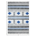 thumbnail image 3 of Casavani - 9'x9' Handblock Printed Blue Cotton Dhurrie Moroccan Square Area Rugs for Dining Room, 3 of 6