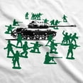 thumbnail image 2 of Little Green Army Men T Shirt Vintage Funny Logo Shirts Military Novelty Toy Tee (White) - L, 2 of 3