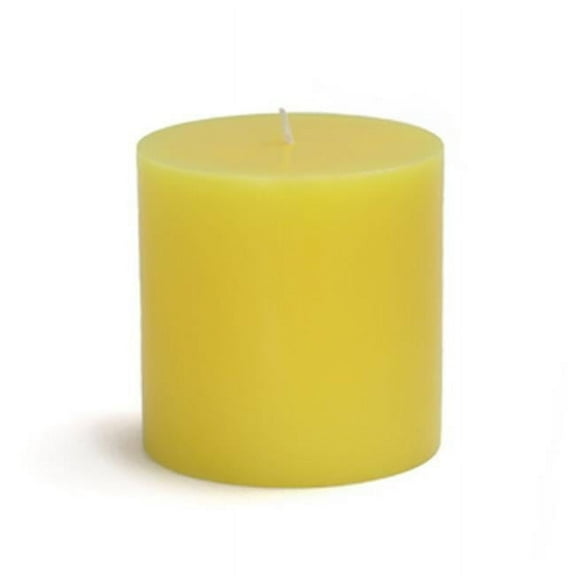 Zest Candle CPC-021-12 3 x 3 in. Yellow Citronella Pillar Candle -12pcs-Case- Bulk