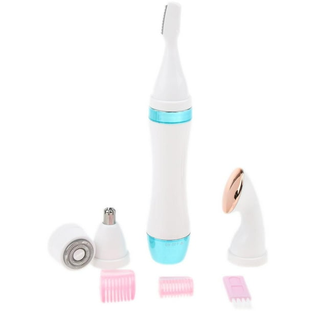 quatre en un Cara Eléctrica Bikini Ceja Hair Remover Device Set , Azul Macarena Removedor de pelo para las mujeres
