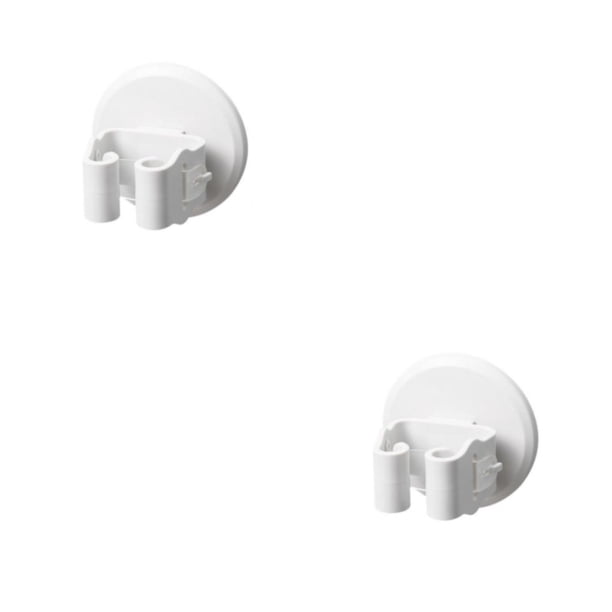 Billuyoard Ganchos de Clip adhesivo para colgar con ventosa para baño, colgador de escoba, organizador de almacenamiento, accesorios de Blanco 2Conjunto