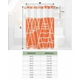 thumbnail image 6 of No Hook Shower Curtain with Snap in Liner, Abstract Geometric White Line Orange Texture Hotel Shower Curtains for Bathroom, Washable Shower Curtain Liner Set with Mesh Top Window, 72"x84", 6 of 6