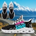 thumbnail image 5 of Coolcustomize Men's & Women's Lightweight Black Mid Top Sneakers with One Love Logo, Cushioned Sole & Fabric Upper Wide Toe Box Running & Gym Shoes, 5 of 5