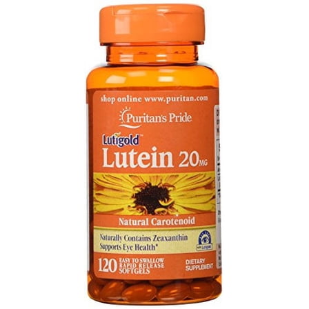 Puritan's Pride Lutein with Zeaxanthin Rapid Release Softgels, 20mg, 120 Ct