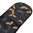 thumbnail image 2 of Dailycode Double Sided Oven Mitt with Loop Heat Resistant Kitchen Long Potholders 7" x 35" Orange Gray Black Bat Seamless, 2 of 6