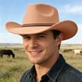 thumbnail image 2 of TIANZEN Adult Western Cowboy Hat Ethnic Style Fedora For Party 8 1/4 Fitted Hats, 2 of 4