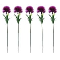 thumbnail image 2 of Beautynvta 5 Pcs Artificial Dandelions Flower Bouquet, Silk Fake Flowers, Wedding Home Hotel Floral Arrangements Decorations Photography Prop Display, Purple, 2 of 6