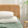 thumbnail image 5 of BESTOUCH 100% Washed Cotton Pillowcase for Hair and Skin Linen Feel Soft Comfortable Breathable 2 Set Pillow Case with Envelope Closure Solid Bright White Queen 20x30 Inches, 5 of 5